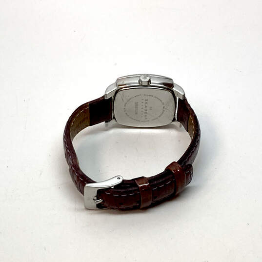 Designer Skagen 558SSLV4 Brown Multi-Dial Gemstones Stainless Steel Watch image number 3