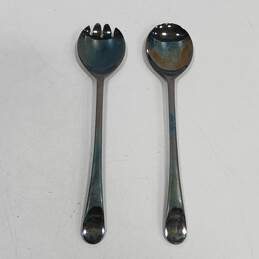 Sheffield England Long Handled Serving Spoons Silver Plate