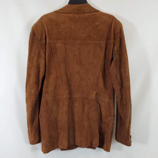 Peruzzi Men's Brown Leather Jacket SZ 56 image number 6