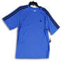 Mens Blue Crew Neck Short Sleeve Pullover Activewear T-Shirt Size Large image number 1