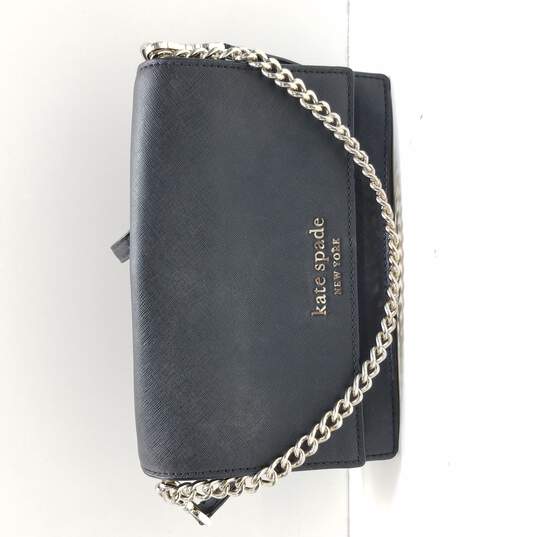 Buy the Kate Spade Carson Convertible Black Saffiano Crossbody Bag