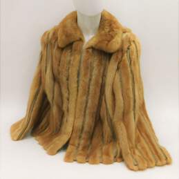 Vintage Jordan Marsh Women's Mink Fur & Leather Accent Coat