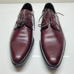 Dolce & Gabbana Burgundy Leather Derby Shoes Size 9.5 AUTHENTICATED alternative image
