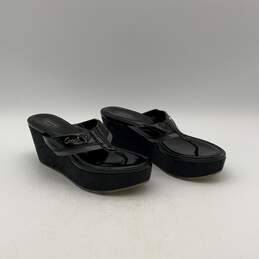 Coach Womens Jody A0326 Black Slip On Wedge Heel Platform Thong Sandals Size 8 B alternative image
