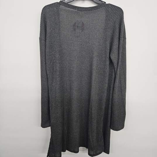 Grey Long Sleeve Button Up Cardigan image number 2