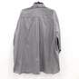 Emporio Armani Gray Stripe Men's Dress Shirt Long Sleeve Button Up Size XL with COA image number 4