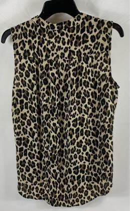 NWT Vince Camuto Womens Brown Black Sleeveless Leopard Print Tank Top Size Small alternative image