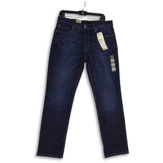 NWT Mens Blue 551 Slim Medium Wash Stretch Straight Leg Jeans Size 34X30 image number 1