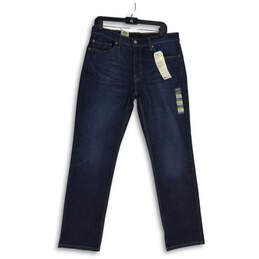 NWT Mens Blue 551 Slim Medium Wash Stretch Straight Leg Jeans Size 34X30