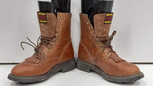 Men's Ariat Cascade 8" Steel Toe Work Boot Sz 9.5D image number 2