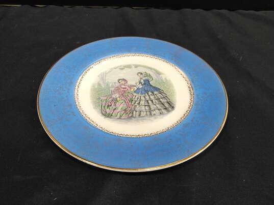 Vintage Century by Salem 23K Gold Victorian Godey Fashions Decorative Plate image number 1