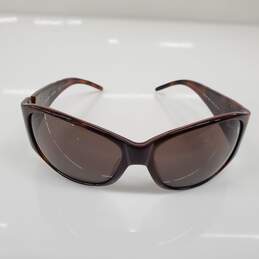 Dolce & Gabbana D&G 3008 Brown Tort Wrap Sunglasses AUTHENTICATED