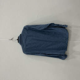 Mens Blue Striped Long Sleeve Pocket Spread Collar Button-Up Shirt Size M alternative image