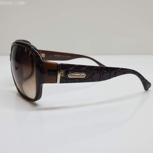 AUTHENTICATED COACH S3010 BROWN ROUNDED SUNGLASSES image number 4