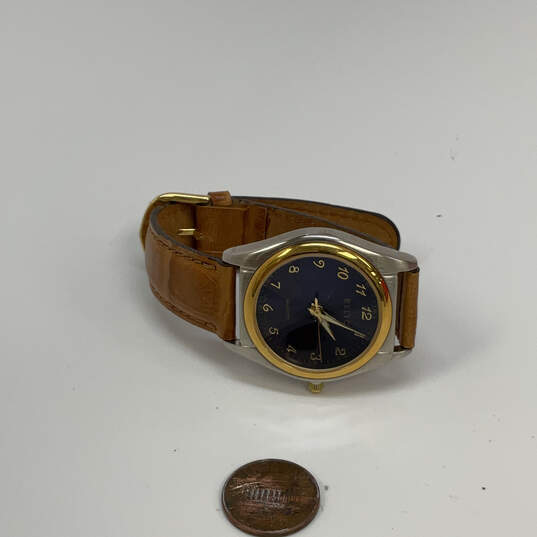 Designer Relic Two-Tone Blue Round Dial Adjustable Strap Analog Wristwatch image number 3