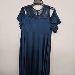 Blue Open Shoulder Dress