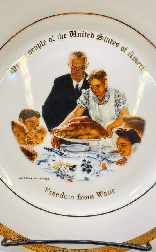 Norman Rockwell Gallery Collection Set of 4 Wall Art Decorative Plates image number 5