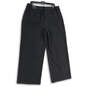 NWT Womens Black Flat Front Slash Pocket Wide Leg Trouser Pants Size 18R image number 3