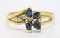 Elegant 14K Yellow Gold Sapphire & Diamond Accent Ring 2.0g image number 2