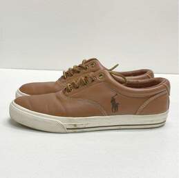Polo By Ralph Lauren Vaughn Brown Leather Lace Up Sneakers Men's Size 8 D alternative image