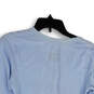 Womens Blue Long Sleeve V-Neck Slim Fit Pullover T-Shirt Size Medium image number 1