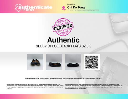 SeeBy Chloe Black flat Flat Women 6.5 image number 9