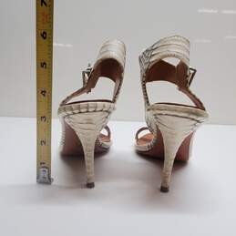 Vince Camuto Women's 'Pikora' White Python Print Leather Ankle Strap Size 6.5 alternative image