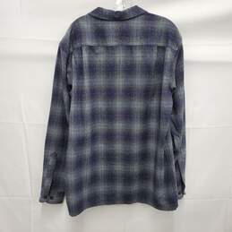 Pendleton The Original Board MN's 100% Wool Plaid Gray Blue Shirt Size MT alternative image