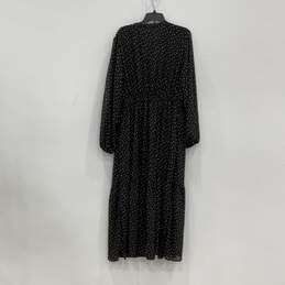 NWT Womens Black Embroidered Balloon Sleeve Pullover Maxi Dress Size 3XL alternative image
