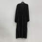 NWT Womens Black Embroidered Balloon Sleeve Pullover Maxi Dress Size 3XL image number 2