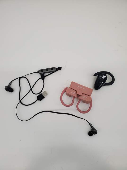 Lot of 3 earbuds, Earpieces Bluetooth Untested image number 2