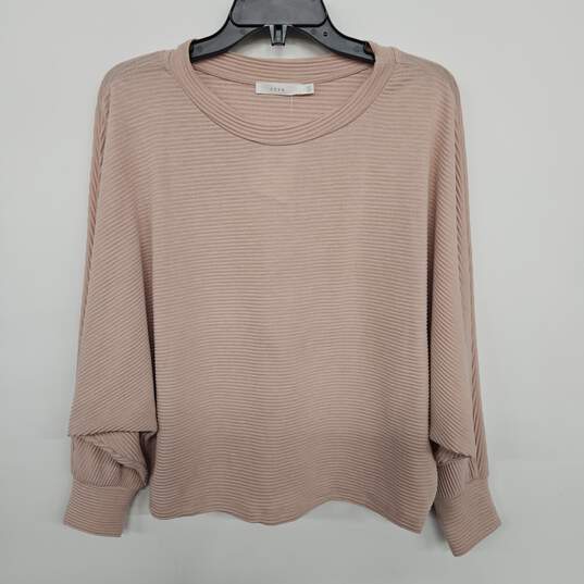 Pink Batwing Long Sleeve Blouse image number 1