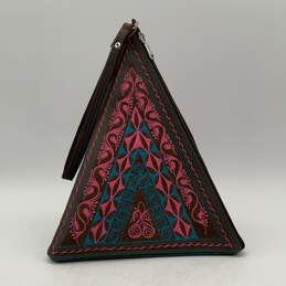 NWT Banda Bags Womens Multicolor Embroidered Pyramid Wristlet Wallet Purse
