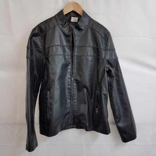 Street Legal leather zip up moto jacket black M image number 1