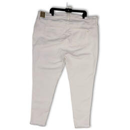 NWT Womens White Denim Light Wash Pockets High Rise Skinny Jeans Size W37 T alternative image