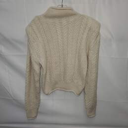 MNG Jersey 210 Fonda Pullover Turtleneck Sweater W/Shoulder Pads NWT Size L alternative image