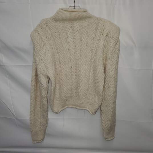 MNG Jersey 210 Fonda Pullover Turtleneck Sweater W/Shoulder Pads NWT Size L image number 2