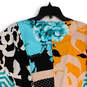 Womens Multicolor Floral Kimono Sleeve Round Neck Pullover Blouse Top Sz 00 image number 4