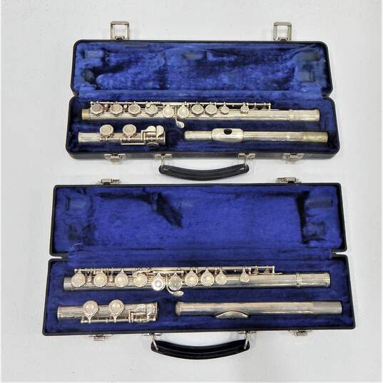 Armstrong Model 104 and Jupiter Model JFL-511 Flutes w/ Cases and Accessories (Set of 2) image number 1