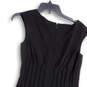 Womens Black Sleeveless Round Neck Back Zip Knee- Length Sheath Dress Sz 4 image number 4