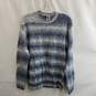 VRST Men's Navy Striped Cotton Relaxed Cozy Sweater Size Small image number 1