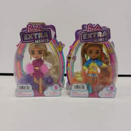 Pair of Barbie Extra Mini Dolls New