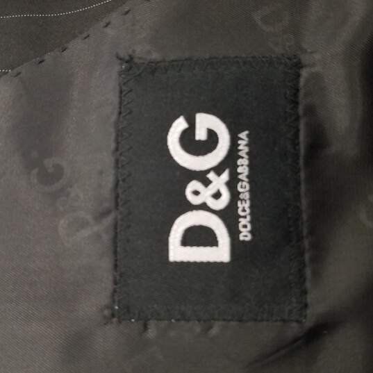 D&G Men Black Pinstripe Single Breasted Button Up Sport Coat Blazer Jacket XL 52 image number 5