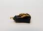 Antique 13K Yellow Gold Onyx Seed Pearl Charm Pendant 2.5g image number 3