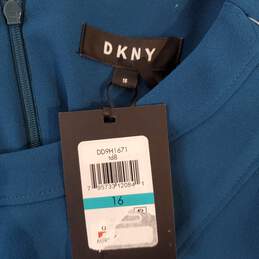 DKNY Teal Sleeveless Tie Waist Dress NWT Size 16 alternative image