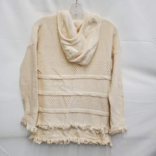 Tory Burch WM's Baja 100% Cotton Cream Color Pullover Size XP image number 2
