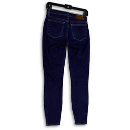 Womens Blue Denim Medium Wash Pockets Toothpick Skinny Leg Jeans Sz 25 alternative image