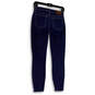 Womens Blue Denim Medium Wash Pockets Toothpick Skinny Leg Jeans Sz 25 image number 2