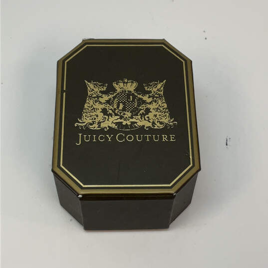 IOB Designer Juicy Couture Gold-Tone Single Crystal Hexagon Stud Earrings image number 4