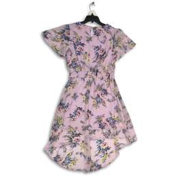 NWT Charming Charlies Womens Purple Hi-Low Hem Fit & Flare Dress Size Small alternative image